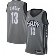 Brooklyn Nets NBA Basketball Drakter 2021-22 James Harden 13# Grå Statement Edition Swingman Drakt..